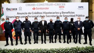 Miniatura: Gobierno del Estado y Santander anuncian créditos hipotecarios preferenciales para elementos de la SSPO y FGEO