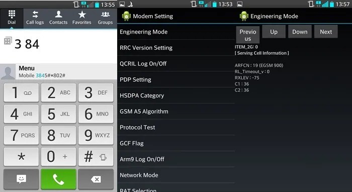 Modo ingeniero en Android. (foto: Androidphoria)