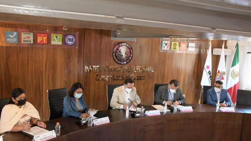 Firman IEEPO, INE y el IEEPCO convenio de colaboración que facilite uso de escuelas públicas en el Proceso Electoral Local 2022