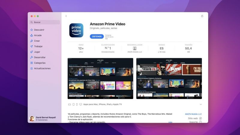 Amazon Prime Video llega a la App Store de Mac: Picture in Picture, compras integradas y más funciones