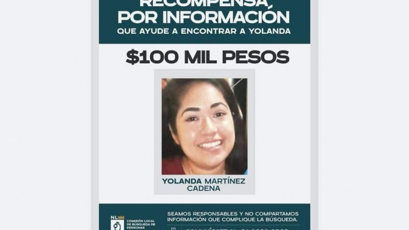 Yolanda Martínez: Fiscalía confirmó que pertenencias y ropa del cuerpo hallado en Nuevo León coinciden con los de la joven desaparecida
