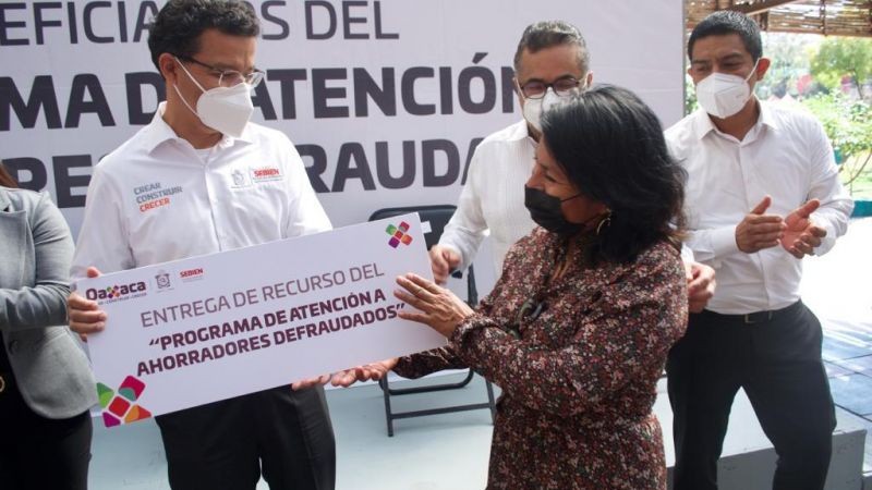 Cumple Sebien con Ahorradores Defraudados en Oaxaca